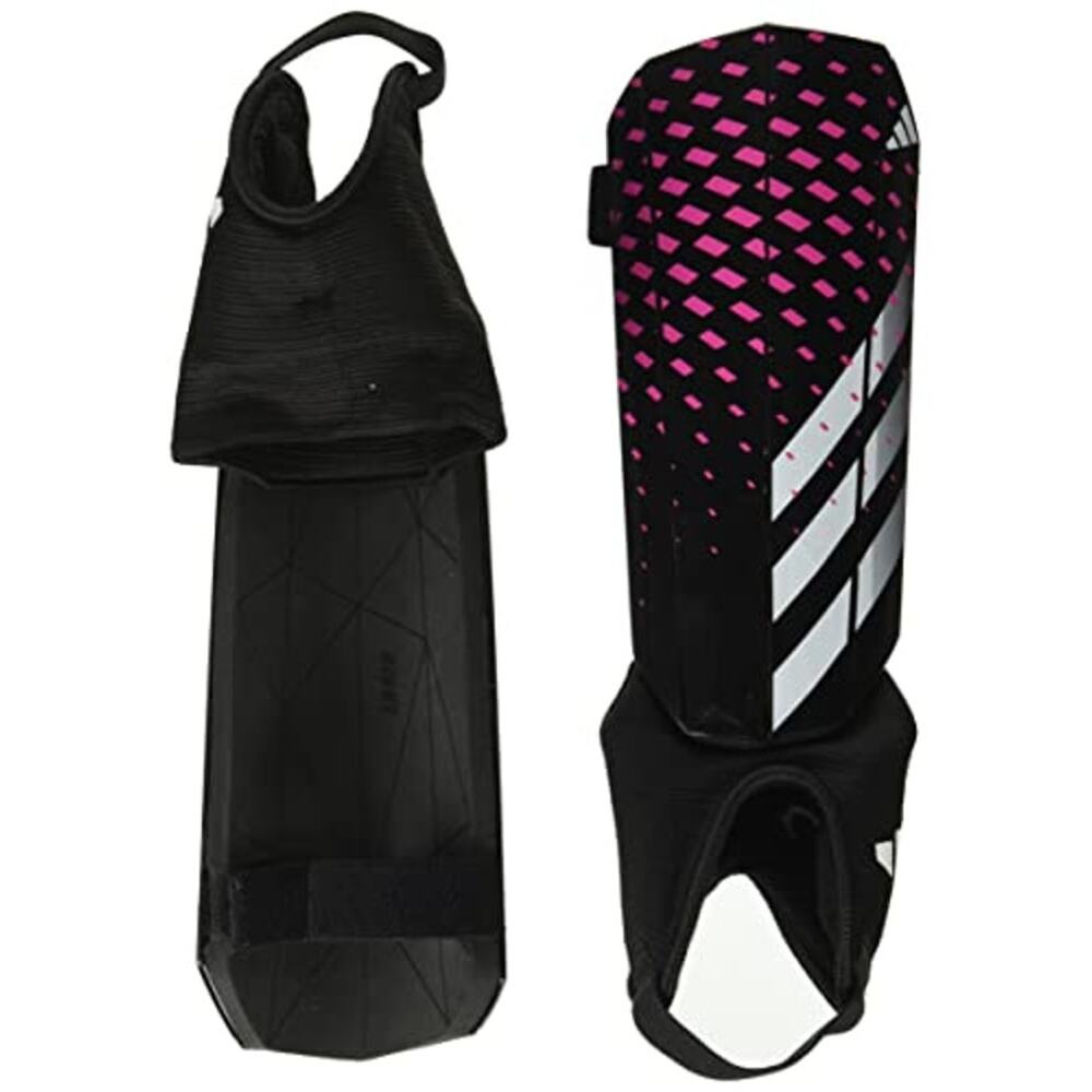 USED Adidas Unisex-Child Soft Ground Match Predator Shin Guards, Black/White-M